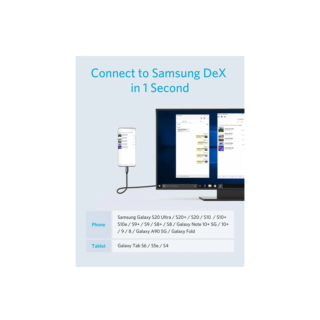 Anker Nylon USB-C to HDMI 4K Cable 6ft in Qatar Anker Nylon USB-C to HDMI 4K Cable 6ft in Qatar